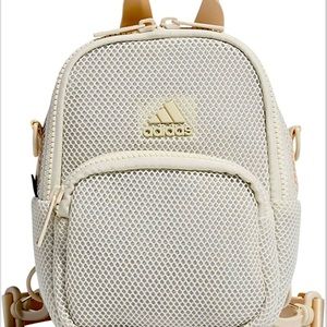 Adidas Women's Airmesh Convertible Mini Backpack-Crossbody Bag, Alumina Beige